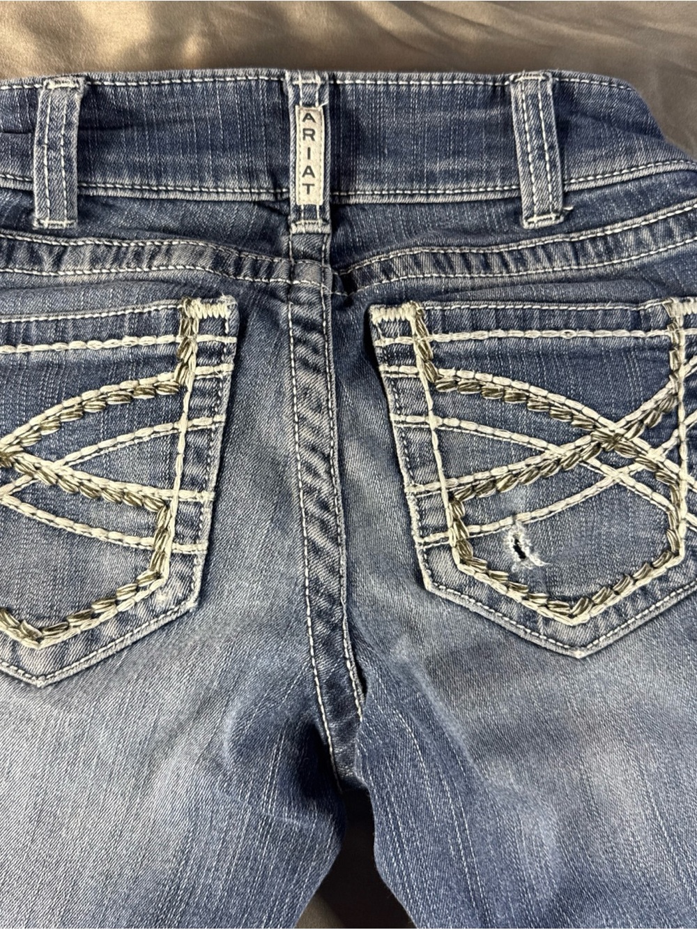 Ariat Women's Faded Blue Embroidered Bootcut Jeans